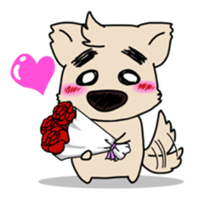 Mr.Eyebrows Dog sticker #6236907