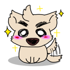 Mr.Eyebrows Dog sticker #6236908