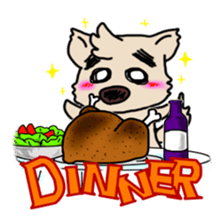 Mr.Eyebrows Dog sticker #6236914