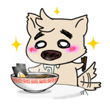 Mr.Eyebrows Dog sticker #6236915