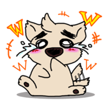 Mr.Eyebrows Dog sticker #6236917