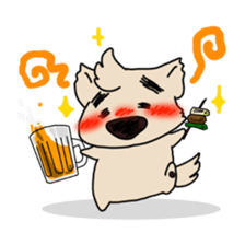 Mr.Eyebrows Dog sticker #6236923