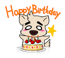 Mr.Eyebrows Dog sticker #6236924