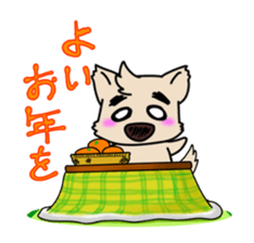 Mr.Eyebrows Dog sticker #6236926