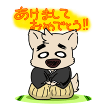 Mr.Eyebrows Dog sticker #6236927