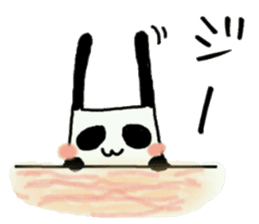 Daily life's Sticker of a rabbit panda 3 sticker #6237058