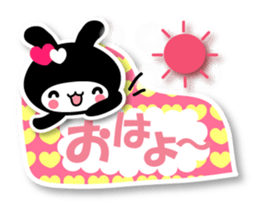 Black Rabbit "Usagi chan" talk ver5 sticker #6237088