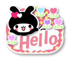 Black Rabbit "Usagi chan" talk ver5 sticker #6237089