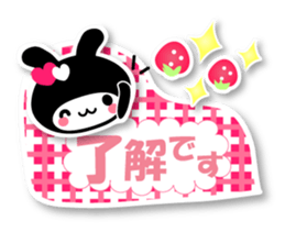 Black Rabbit "Usagi chan" talk ver5 sticker #6237094