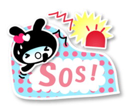 Black Rabbit "Usagi chan" talk ver5 sticker #6237101