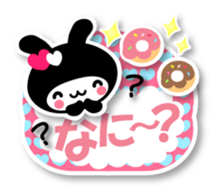 Black Rabbit "Usagi chan" talk ver5 sticker #6237104