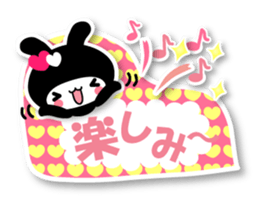 Black Rabbit "Usagi chan" talk ver5 sticker #6237107