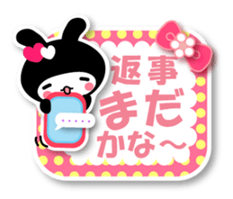 Black Rabbit "Usagi chan" talk ver5 sticker #6237109