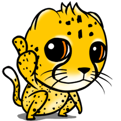 Funny little cheetah