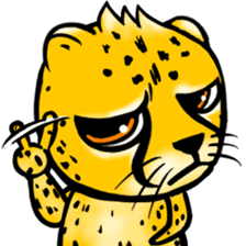 Funny little cheetah sticker #6237449