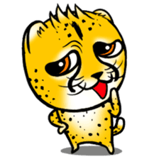 Funny little cheetah sticker #6237487