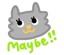 cute colorful cat sticker #6238534