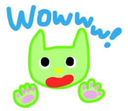 cute colorful cat sticker #6238536