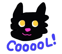 cute colorful cat sticker #6238542