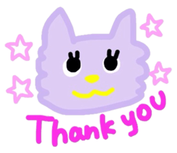 cute colorful cat sticker #6238546