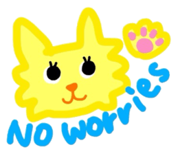 cute colorful cat sticker #6238549