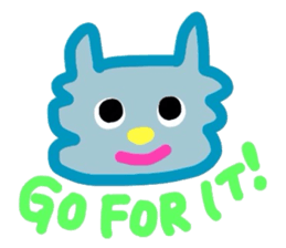 cute colorful cat sticker #6238550