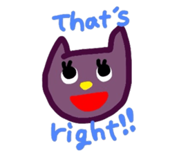 cute colorful cat sticker #6238553