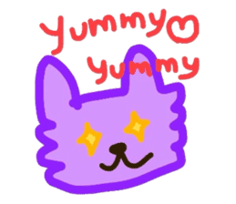 cute colorful cat sticker #6238559