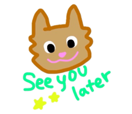 cute colorful cat sticker #6238567