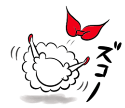 girl of red ribbon simple version sticker #6238762