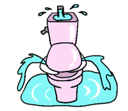 Kawaii Cheerful Toilet Bowls new sticker #6239931