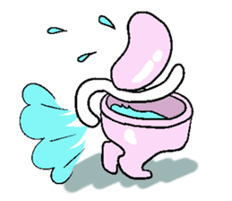Kawaii Cheerful Toilet Bowls new sticker #6239948