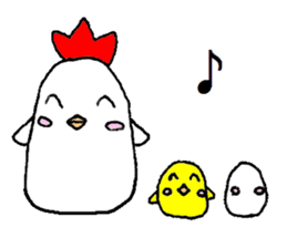 A chicken and chick and egg sticker sticker #6240330
