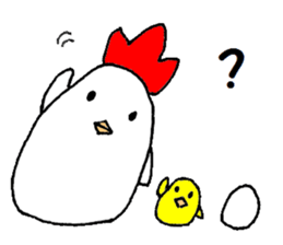 A chicken and chick and egg sticker sticker #6240333