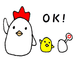 A chicken and chick and egg sticker sticker #6240336