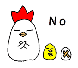 A chicken and chick and egg sticker sticker #6240337