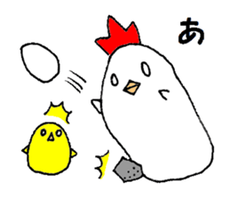 A chicken and chick and egg sticker sticker #6240340