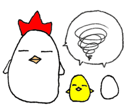 A chicken and chick and egg sticker sticker #6240355