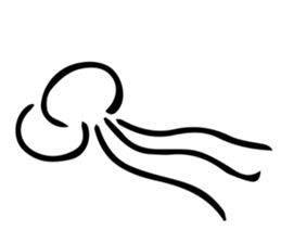 floating jellyfish sticker #6241534