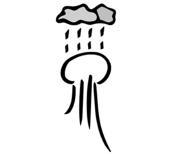 floating jellyfish sticker #6241538