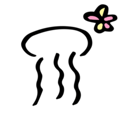 floating jellyfish sticker #6241544