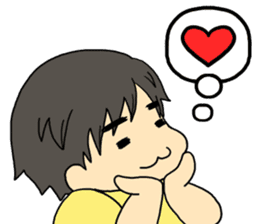 A heart warming boy sticker sticker #6243525