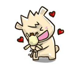 Mr. Pig and his darling bear sticker #6244648