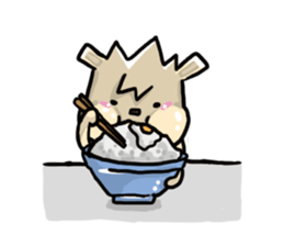 Mr. Pig and his darling bear sticker #6244653