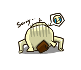 Mr. Pig and his darling bear sticker #6244668