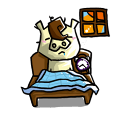 Mr. Pig and his darling bear sticker #6244670