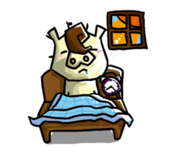 Mr. Pig and his darling bear sticker #6244670