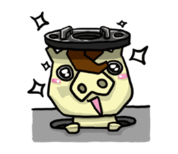 Mr. Pig and his darling bear sticker #6244672