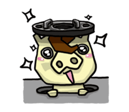 Mr. Pig and his darling bear sticker #6244672