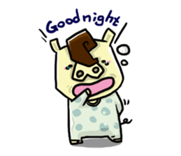 Mr. Pig and his darling bear sticker #6244673